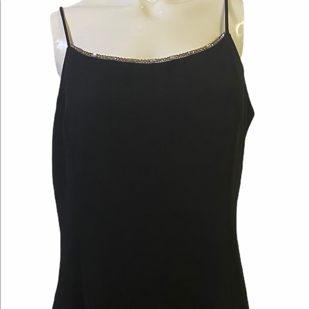 Black Beaded Spaghetti Straps Evening Gown 15 16‎ Holiday Dress Party Dress - Picture 5 of 16